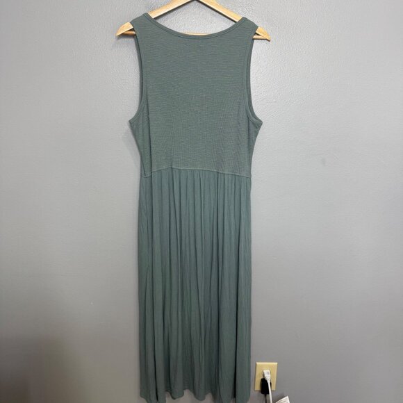 FRYE teal tank button midi dress size L - Picture 7 of 7